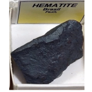 piedra bruto hematite cajita 4x4