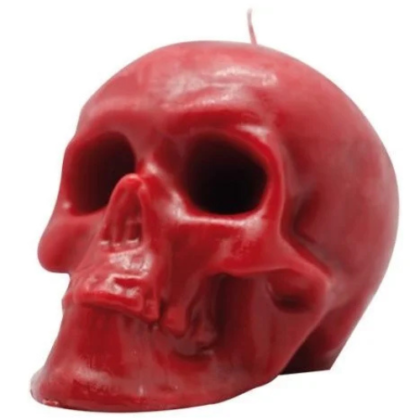 velas craneo rojo