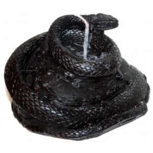 velas serpiente enrrollada negra