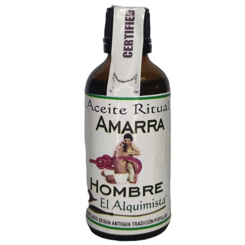 aceite amarra hombre