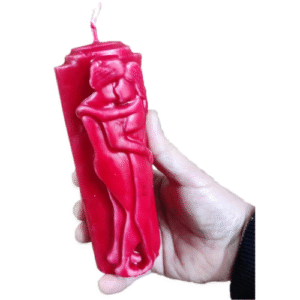 vela tallada pareja entrelazada roja