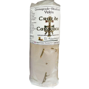 velon cruz caravaca con hierabas aceite y agua bendita