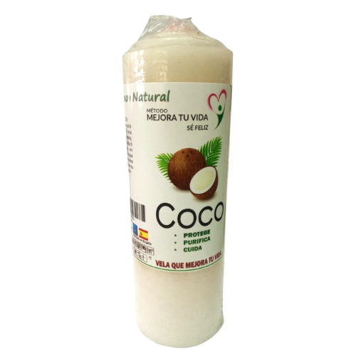 velon de coco (para abir caminos, limpieza) 17 cm x 6 cm. velon de coco (para abir caminos, limpieza) 17 cm x 6 cm.