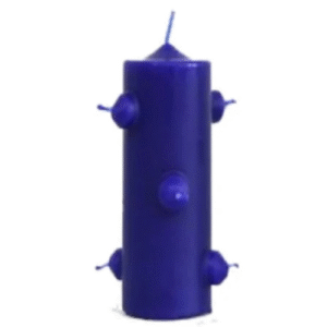 velÓn 7 mechas azul 17 x 6 cm.