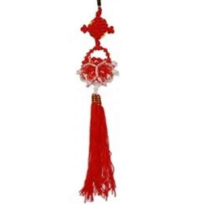 colgante feng shui rojo
