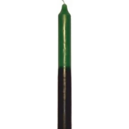 vela bujia verde y negro para oggun, trabajo guerra.