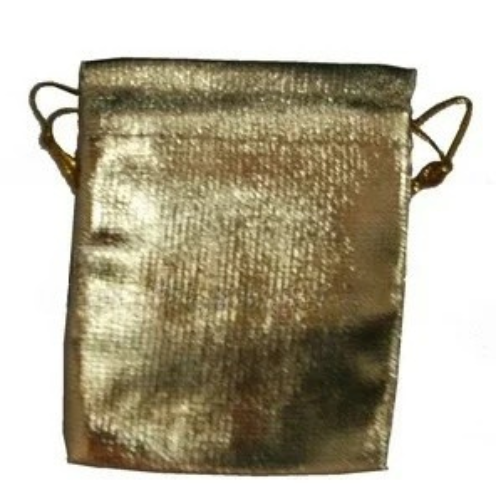bolsa para guardar amuletos dorada 9 cm x 12 cm bolsa para guardar amuletos dorada 9 cm x 12 cm