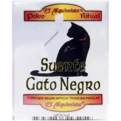 polvo suerte del gato negro