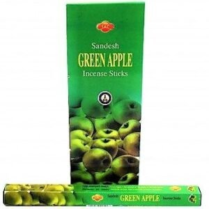 CAJA INCIENSO EN VARITA MANZANA,  x 6 paquetes de India