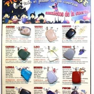 CARTON DE 12 PIEDRAS PARA COLGAR