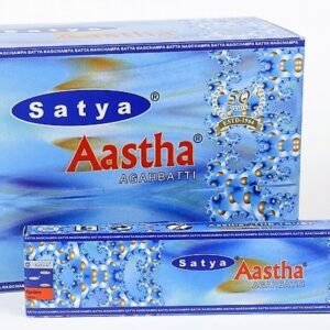 INCIENSO AASTHA (agarbati) Caja con 12 paquetes de 15 gm .