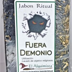 JABON FUERA DEMONIO con hierbas y aceites hecho a mano. 100g.