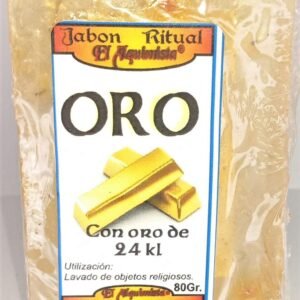 JABON ORO con trozos de oro en su interior, hecho a mano 100g.