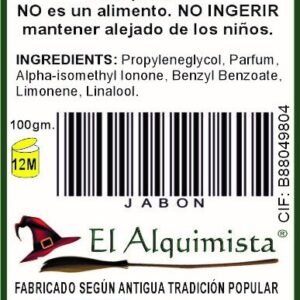 JABON SAN LA MUERTE con hierbas y aceites hecho a mano 100g.