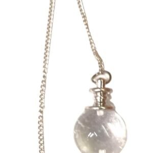 PENDULO CUARZO BLANCO y METAL