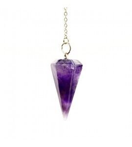 PENDULOS PIEDRA AMATISTA