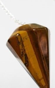 PENDULOS PIEDRA OJO DE TIGRE