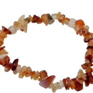 PULSERA CHIP PIEDRA  CARNEOLA