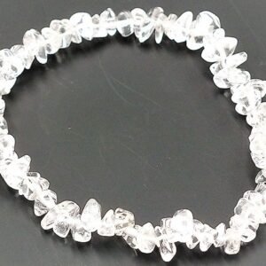 PULSERA CHIP Cuarzo Blanco o Cristal de Roca. da energía positiva.