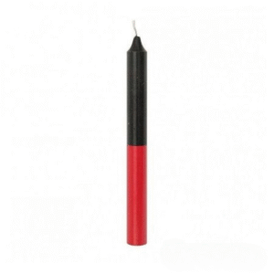 vela bujia roja y negra