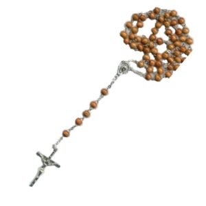 ROSARIO de madera y metal ( colores surtidos)