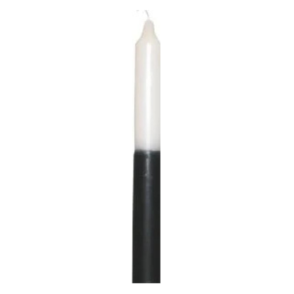 vela bujia blanca y negra 18 cm.
