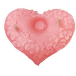 VELA JABON CORAZON ROSA MINI (flores)