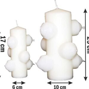 VELÓN 7 MECHAS BLANCO GIGANTE 25 x 10 CM.