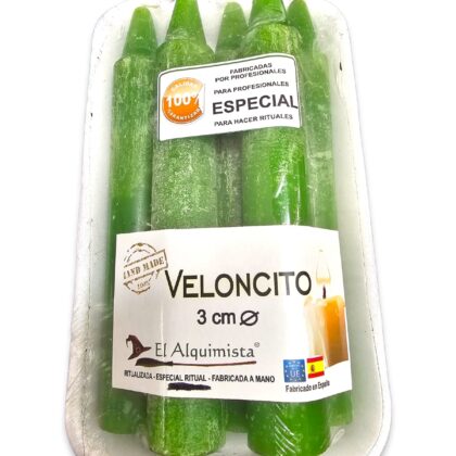 VELONCITO VERDE 17 X 3 CM. (5 UNIDADES)