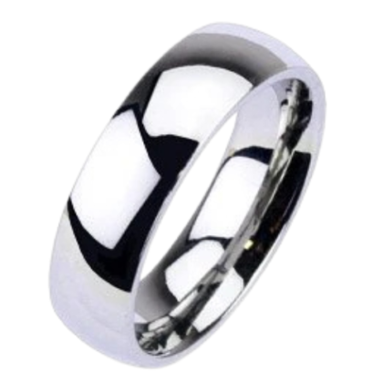 anillo acero tipo allianza talla 11