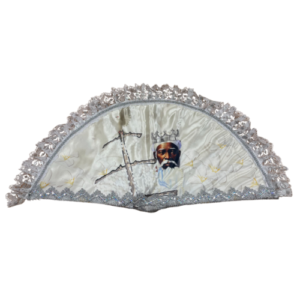 abanico obatalÁ tela impresa 65 x 35 cm.