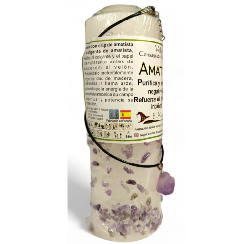 velÓn de amatista con colgante velÓn de amatista con colgante