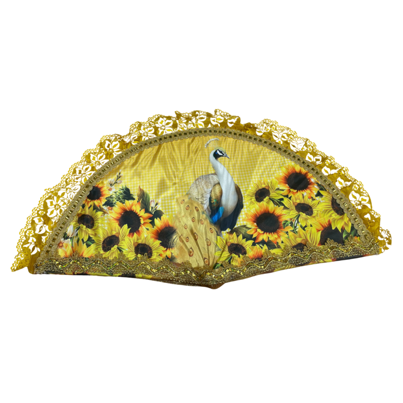 ABANICO DE OCHÚN DOBLE CARA 65 X 35 CM. - Imagen 2