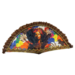 ABANICO DE OYÁ 65 X 35 CM.