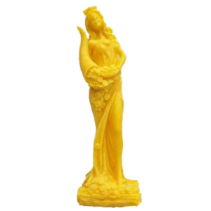 Vela Diosa de la Fortuna amarilla 18 cm.
