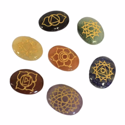 Set Piedras Chakra Grandes ( Forma Ovalada )
