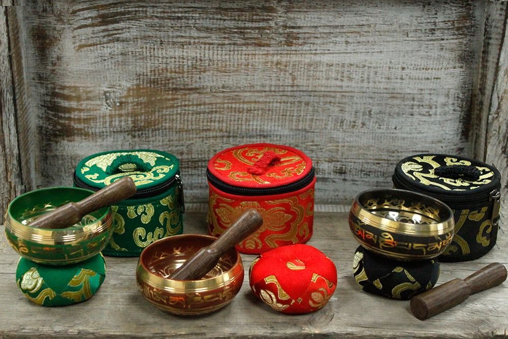 Mini Cuenco tibetano Set de Regalo - Rojo - Imagen 3