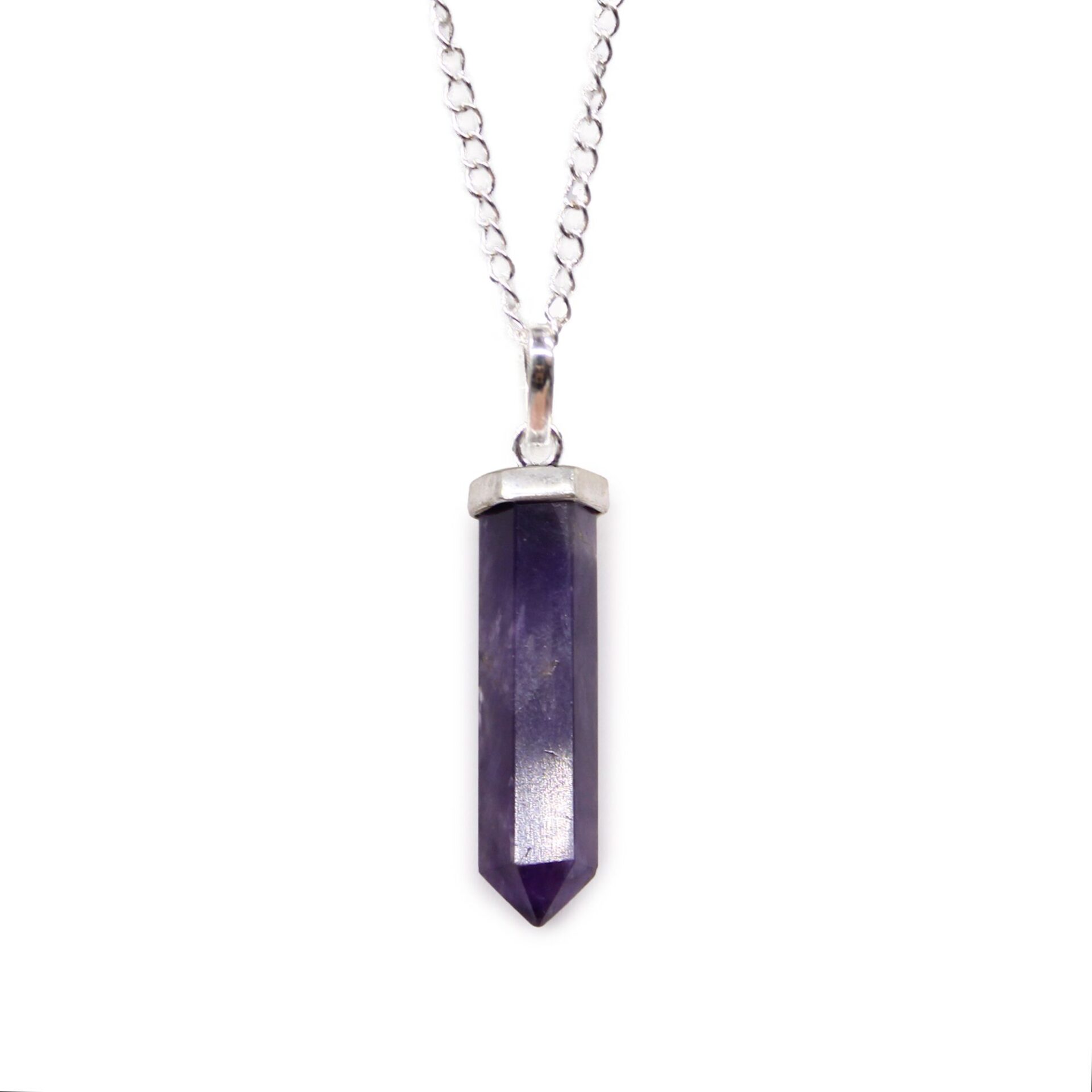 Colgante de Punto Clásico de Piedras Preciosas - Amatista - Imagen 3