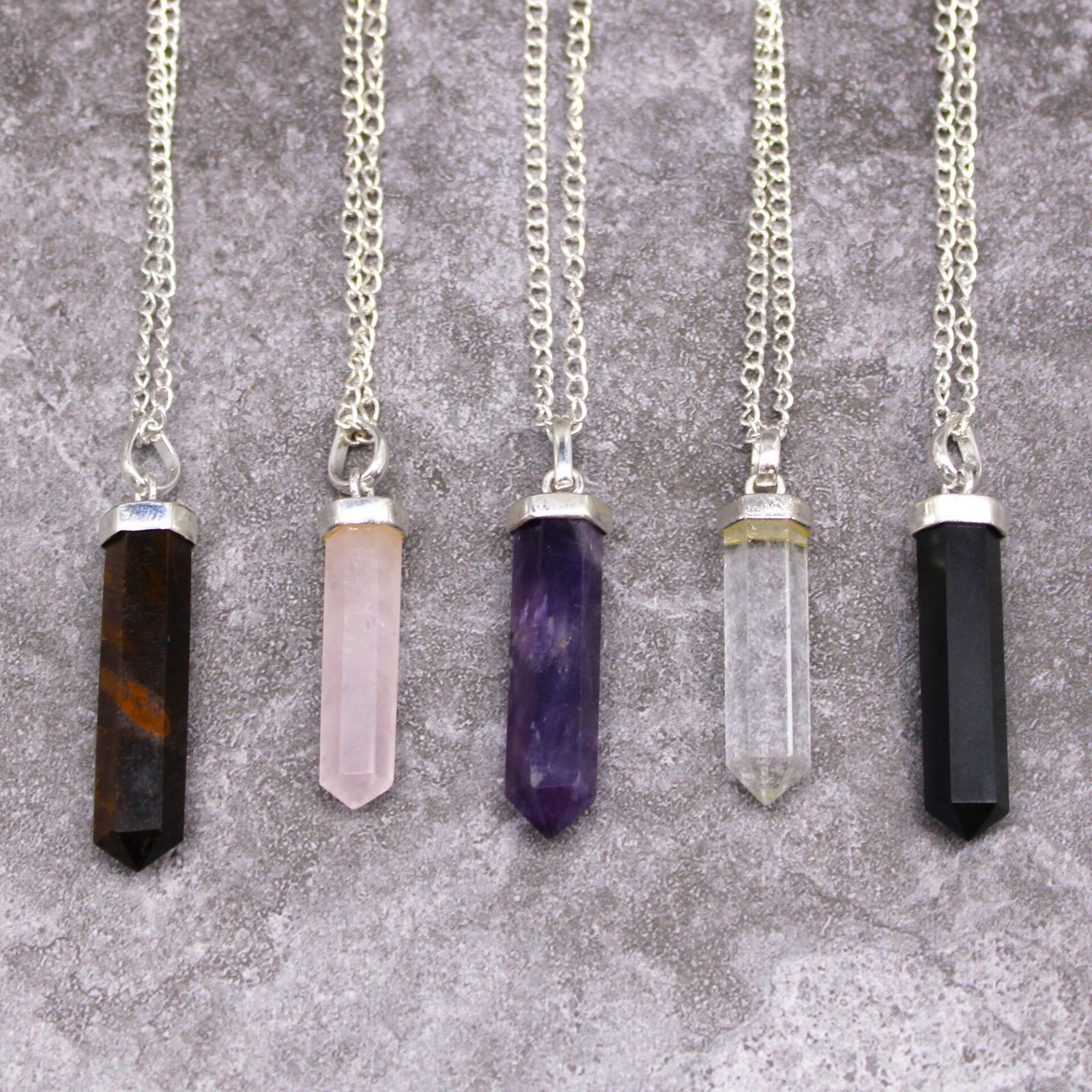 Colgante de Punto Clásico de Piedras Preciosas - Cuarzo Rosa - Imagen 2