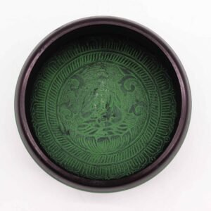 Cuenco tibetano en polvo de tierra - Buda Mandala - 16 cm
