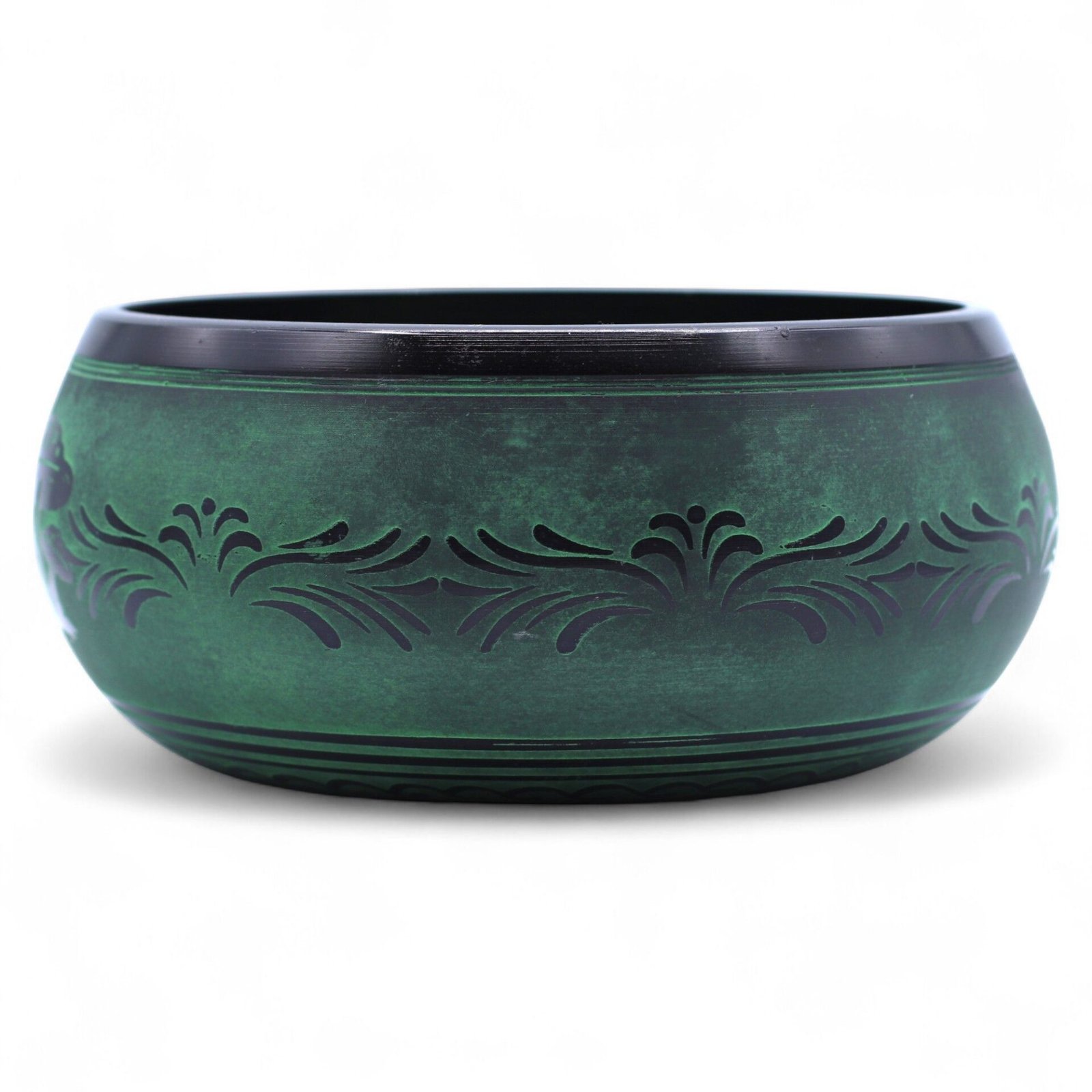 Cuenco tibetano de canto con forma de hongo - Verde musgo (23x10,5 cm, 1,3 kg) - Imagen 13