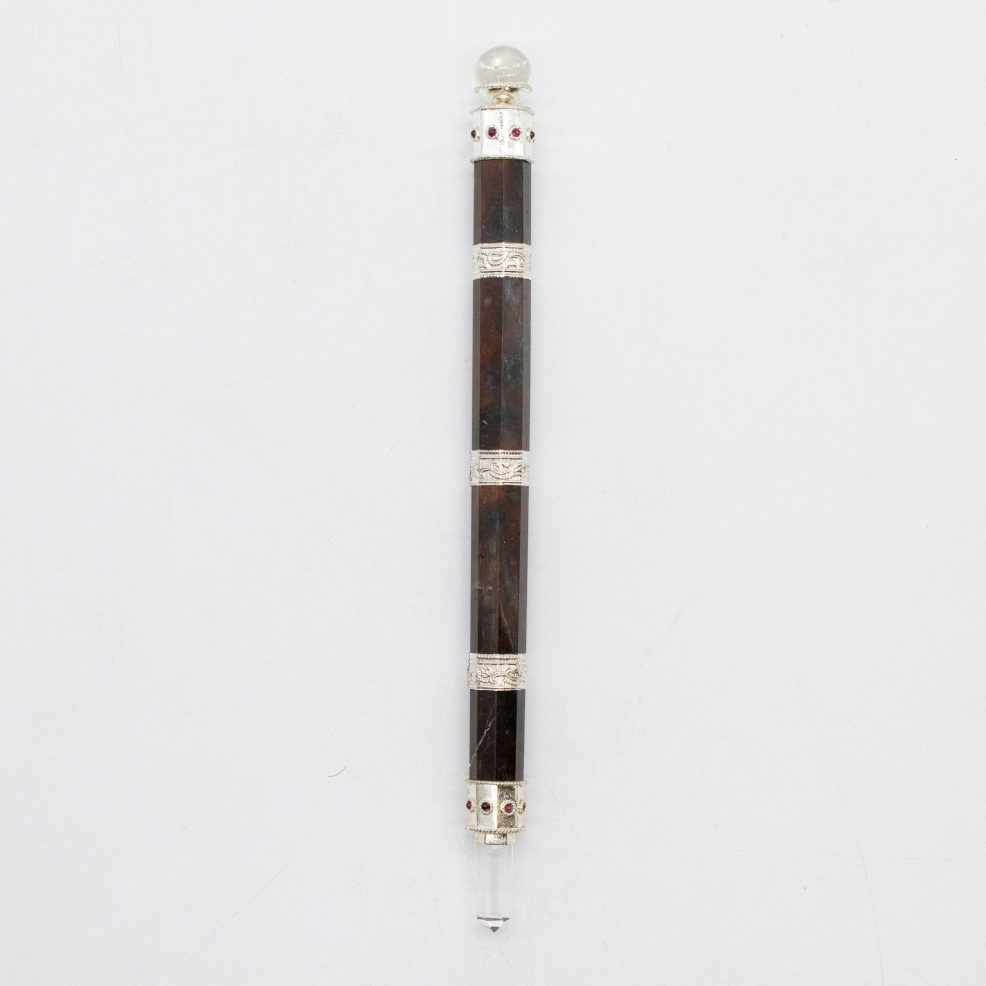 Varita Bloodroot Soverign -Extra Largo Fancy Jasper Magic- Parte superior de bola de cristal - 26cm - Imagen 5