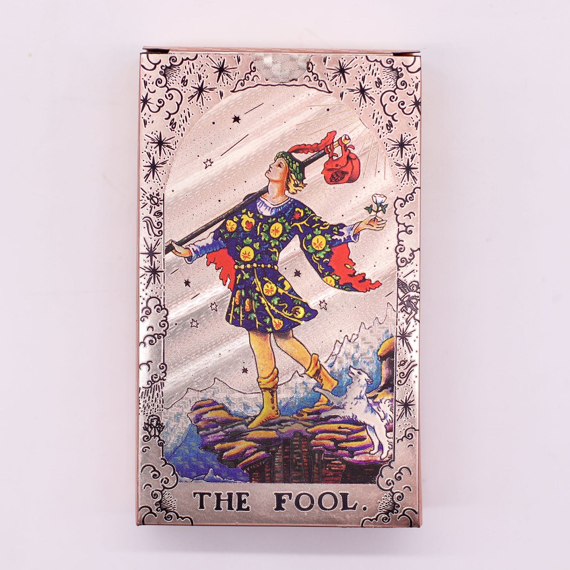 Cartas de Tarot con foil en oro rosa - Fase lunar - con folleto - Imagen 2