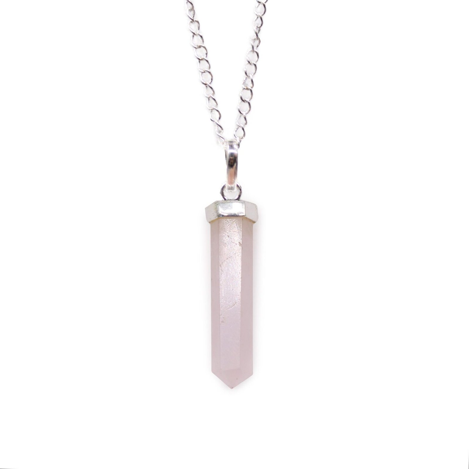 Colgante de Punto Clásico de Piedras Preciosas - Cuarzo Rosa - Imagen 3