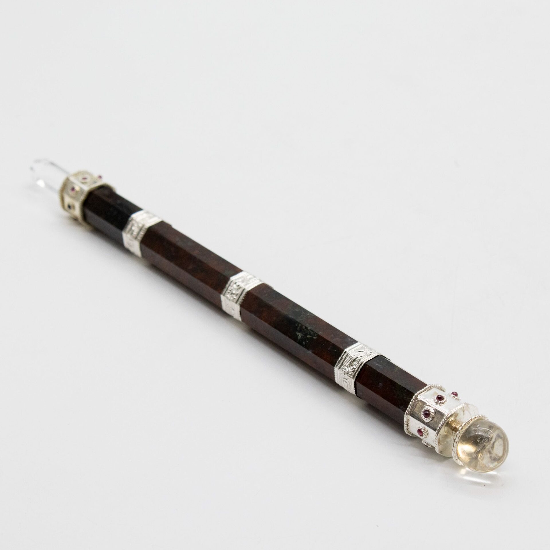 Varita Bloodroot Soverign -Extra Largo Fancy Jasper Magic- Parte superior de bola de cristal - 26cm - Imagen 2