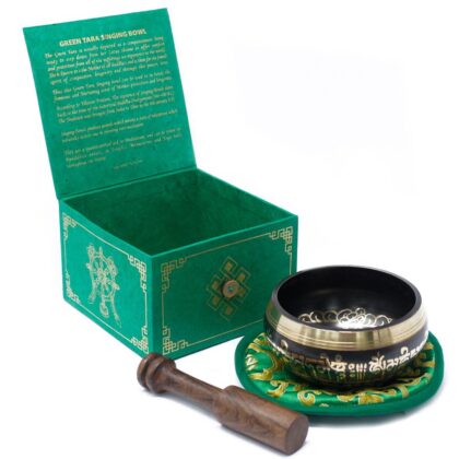 Set de Cuenco tibetano - Tara Verde 10cm (min 400gm)