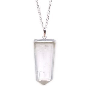 Colgante Plano de Piedras Preciosas - Cuarzo de Roca