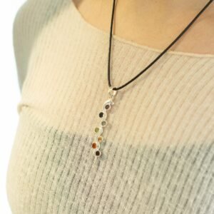 Colgante Devocional Indio - Baño de plata (Cordón de 45 cm) - Chakra de la serpiente