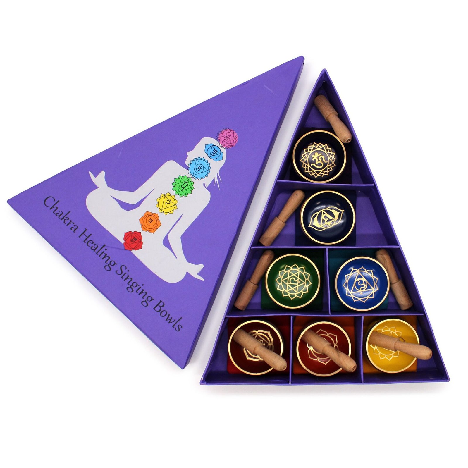 Set de regalo de cuenco tibetano con piramide de chakras - Imagen 4