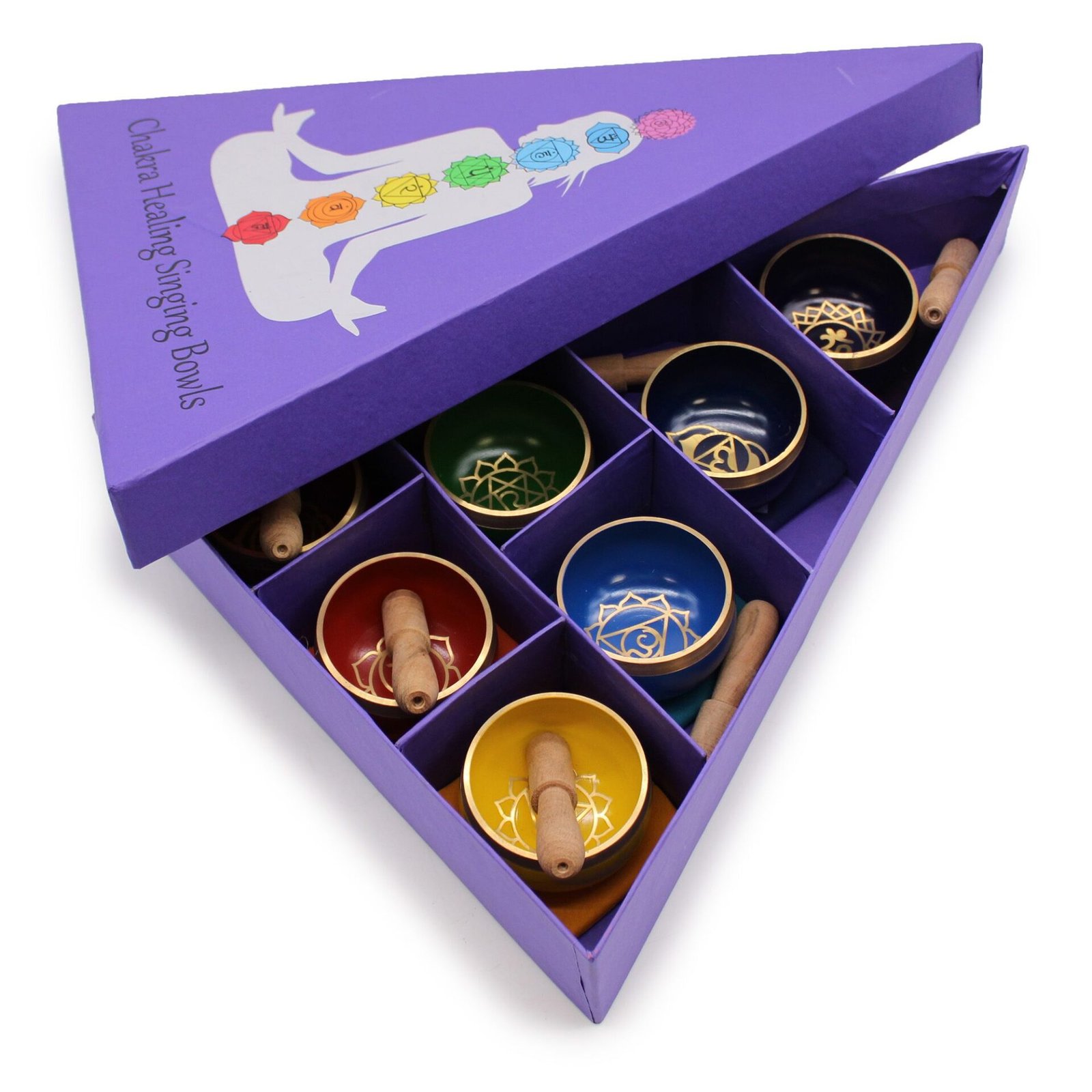 Set de regalo de cuenco tibetano con piramide de chakras - Imagen 6
